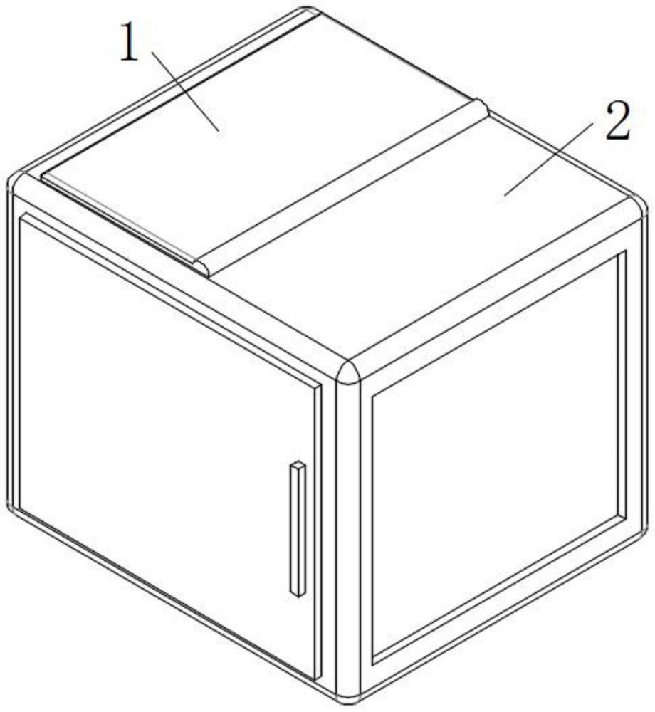 Household collecting device for dividing light and heavy substances