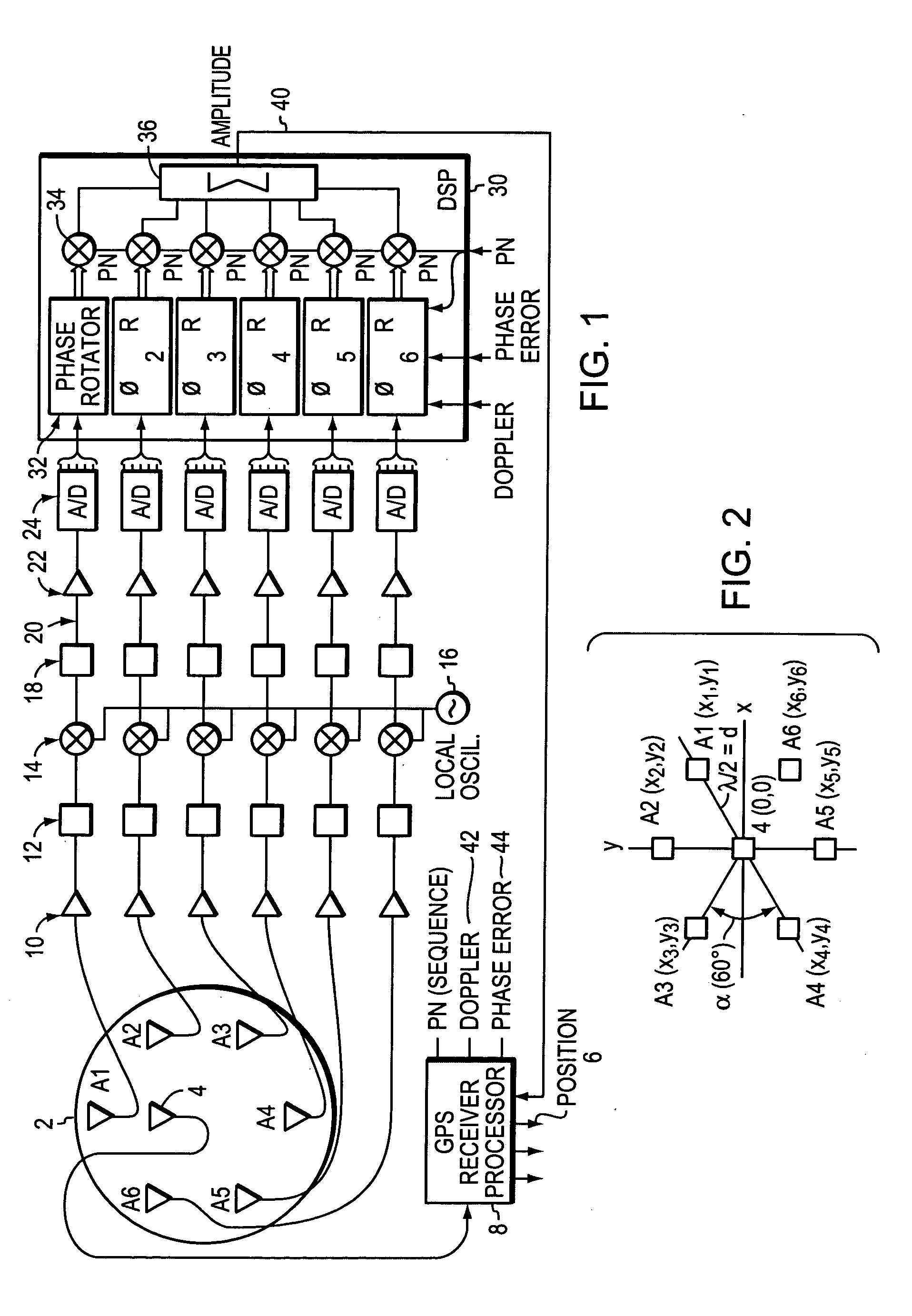 Attitude determination system using null-steered array