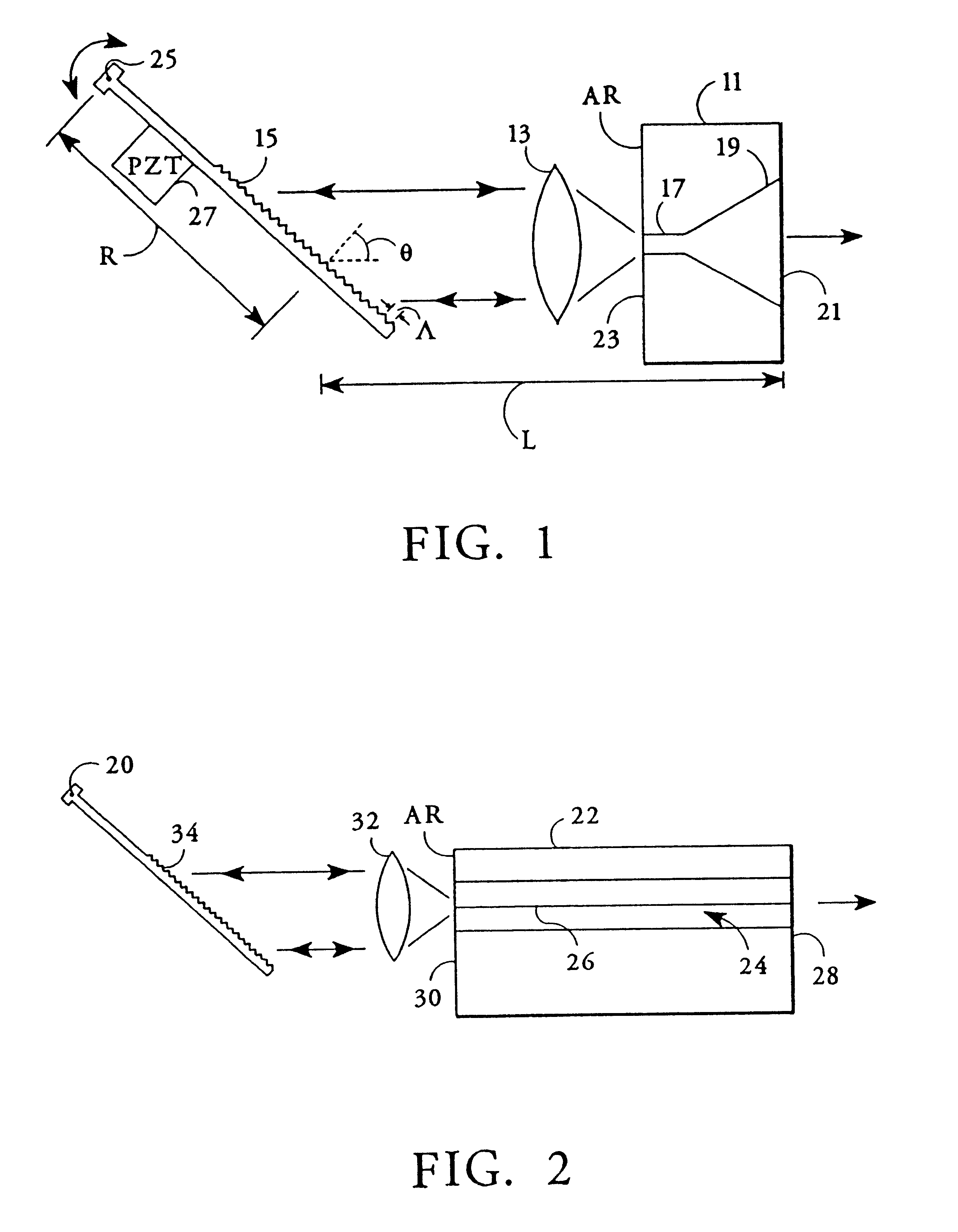 Semiconductor laser with integral spatial mode filter