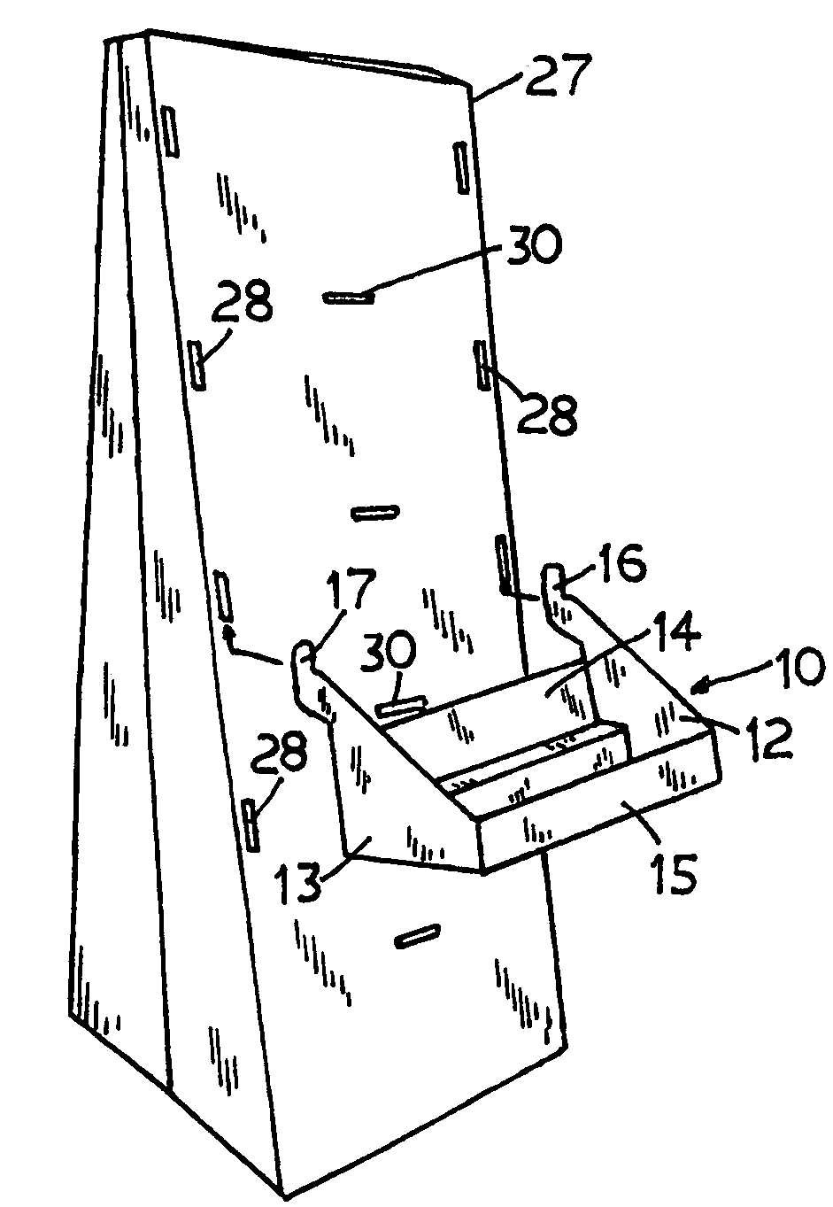 Display stand merchandise tray