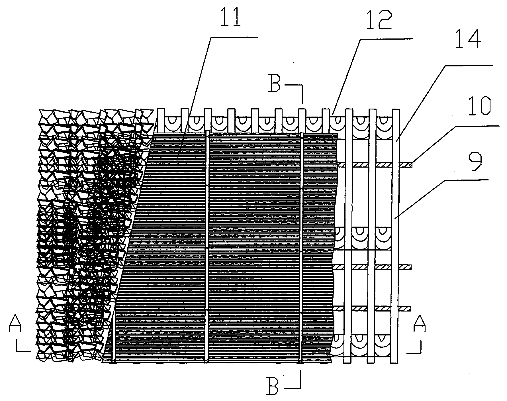 Method for mechanically mining coal by using steep seam pseudo inclination bracing type retractable flexible shield support