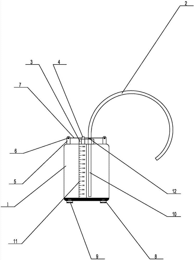 Closed chest drainage device