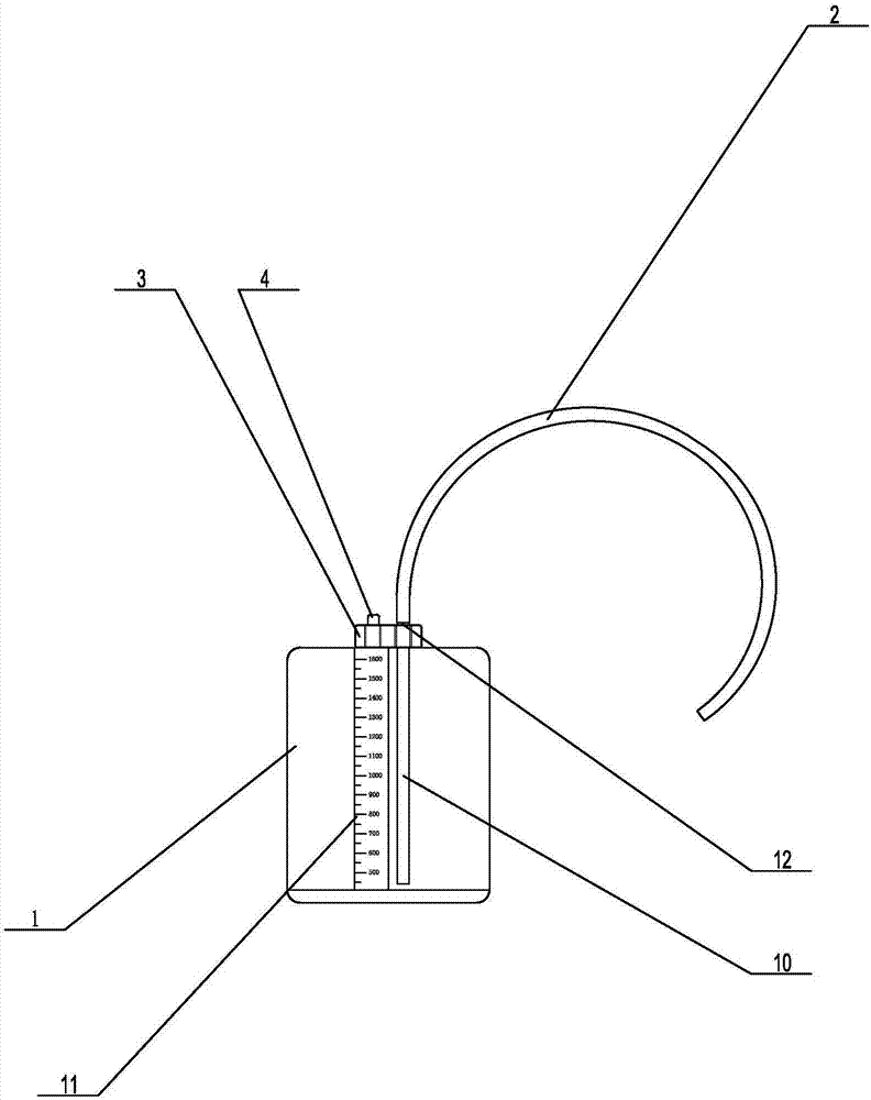 Closed chest drainage device