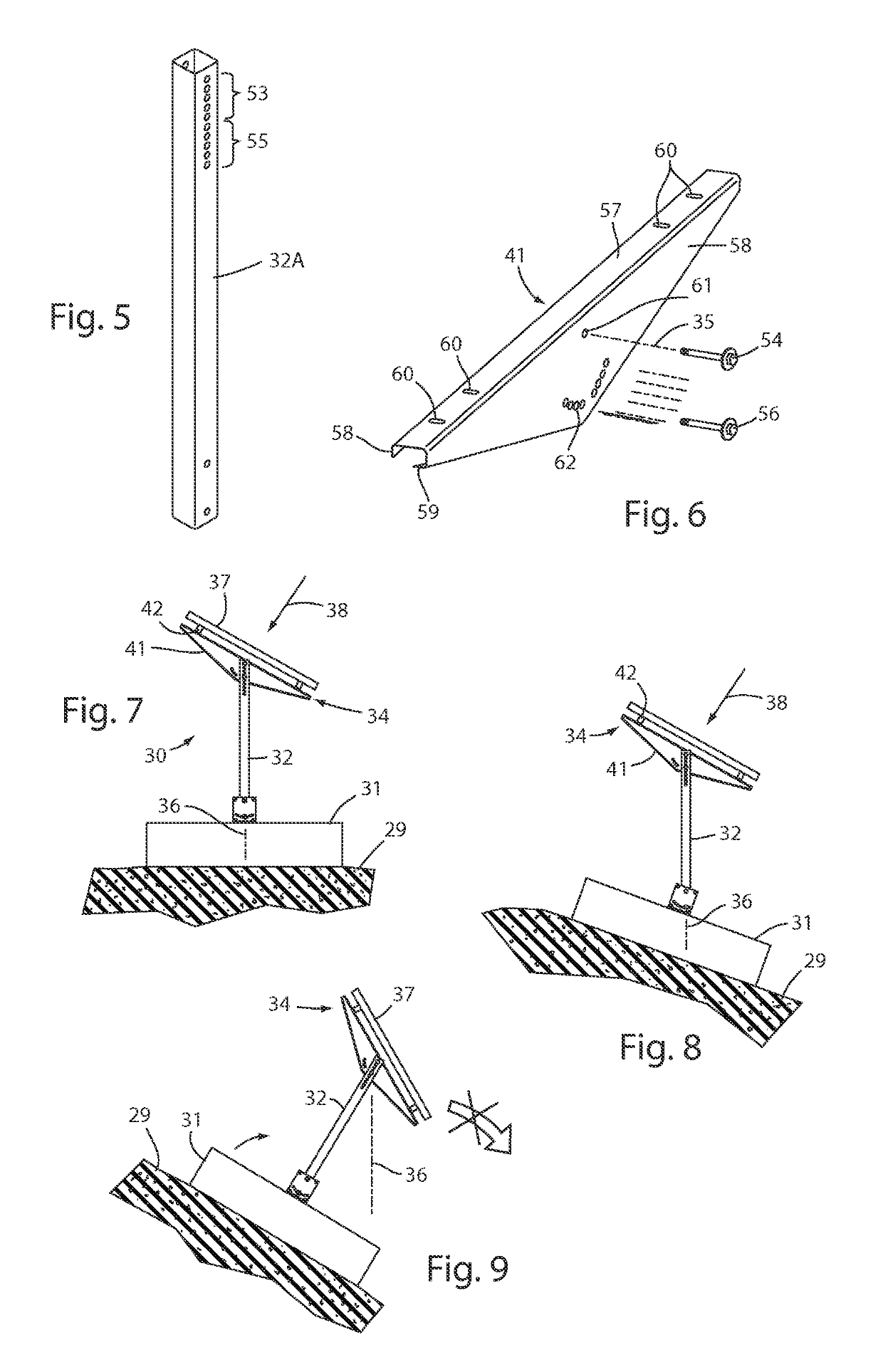 Single and multi-axial articulated ballasted photovoltaic mount