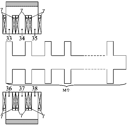 Hybrid reluctance type magnetically levitated linear motor with axial biased magnetic flux