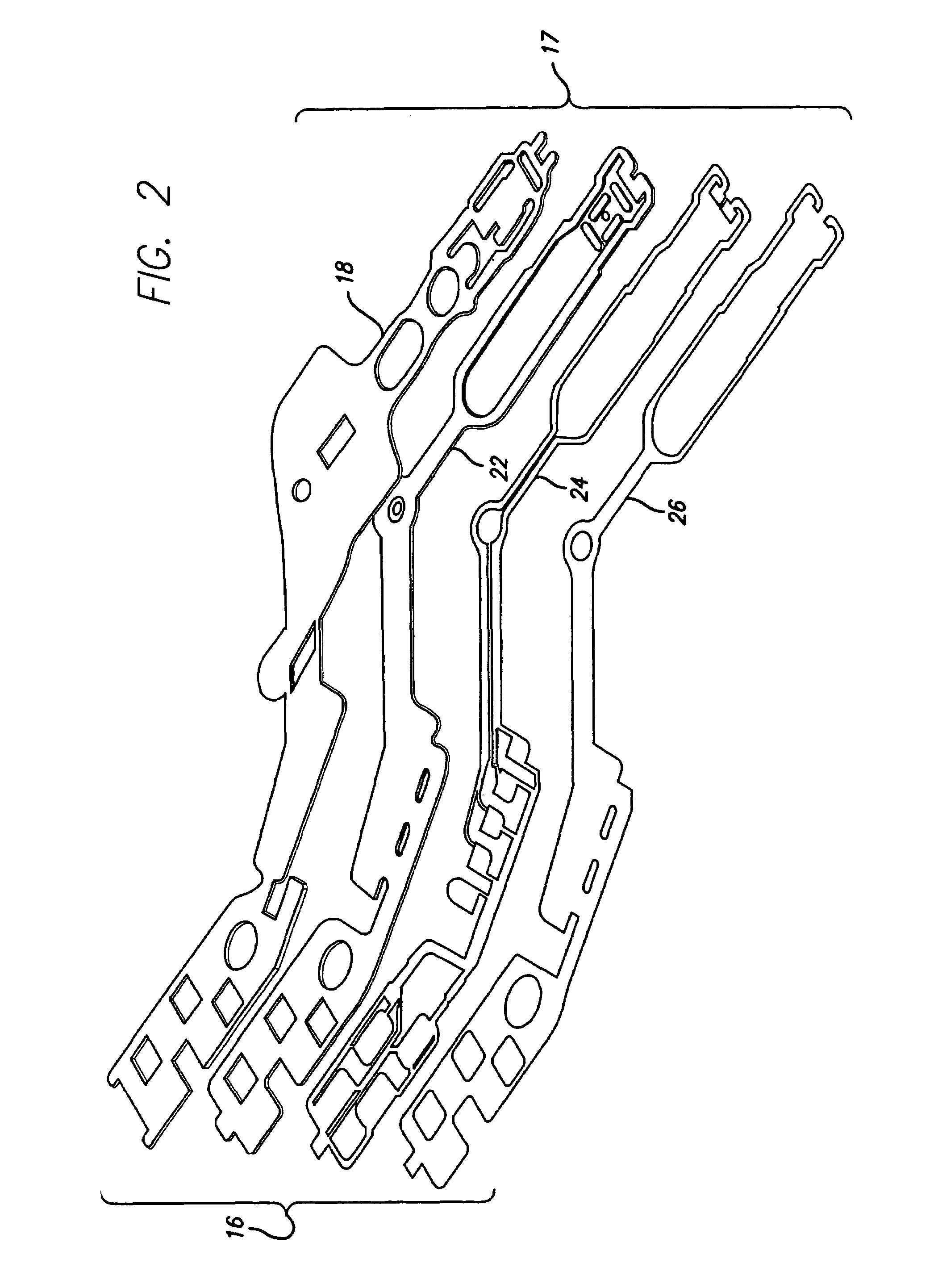 Multilayer gimbal suspension element manufacture with co-etchable layers