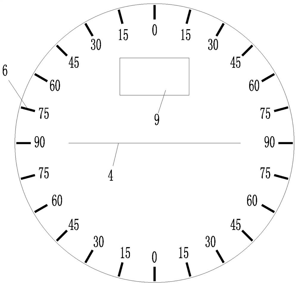 Special protractor for measuring degree of deviation of mandibular angle of torticollis of child from midline of human body