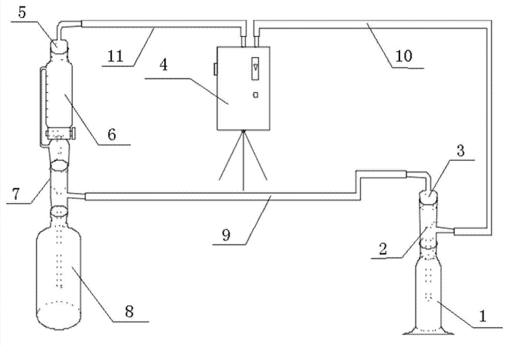 Constant-pressure inner loop acidification blowing absorption device