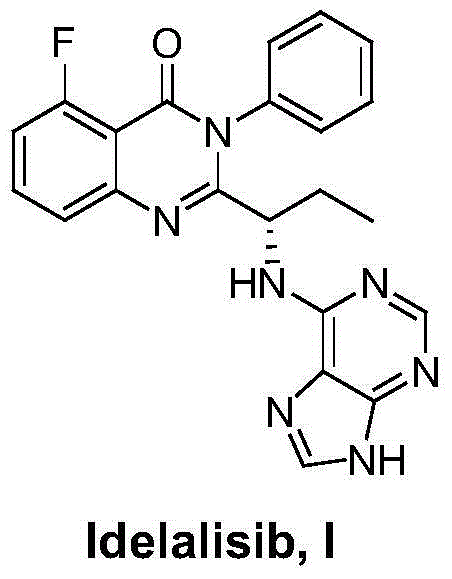 Idelalisib synthesis method and preparation of intermediate