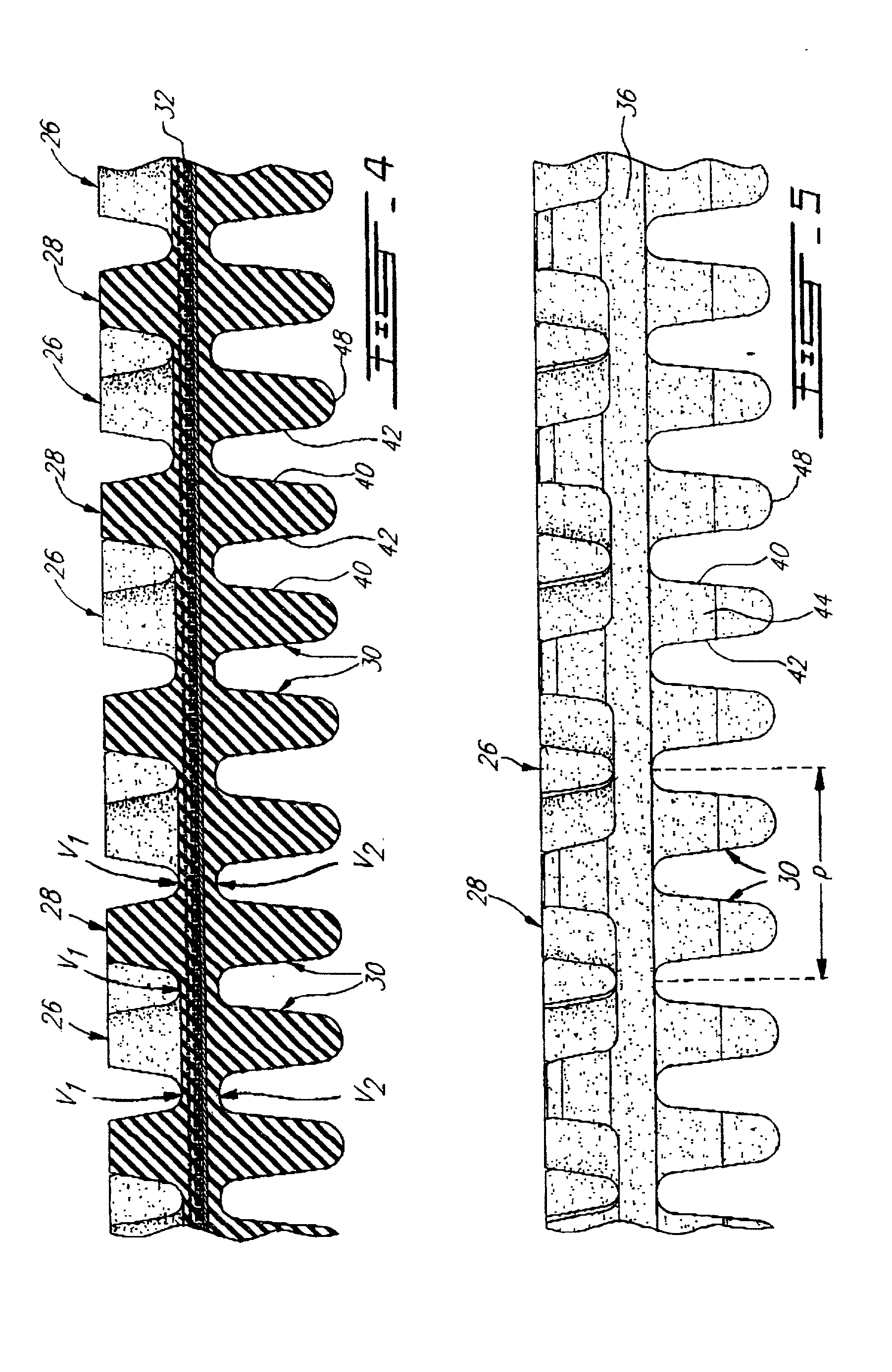 Endless belt for use with heavy duty track vehicles