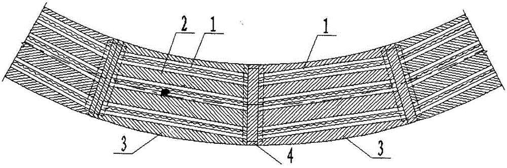 Concrete continuous box girder of corrugated steel web for curved bridge