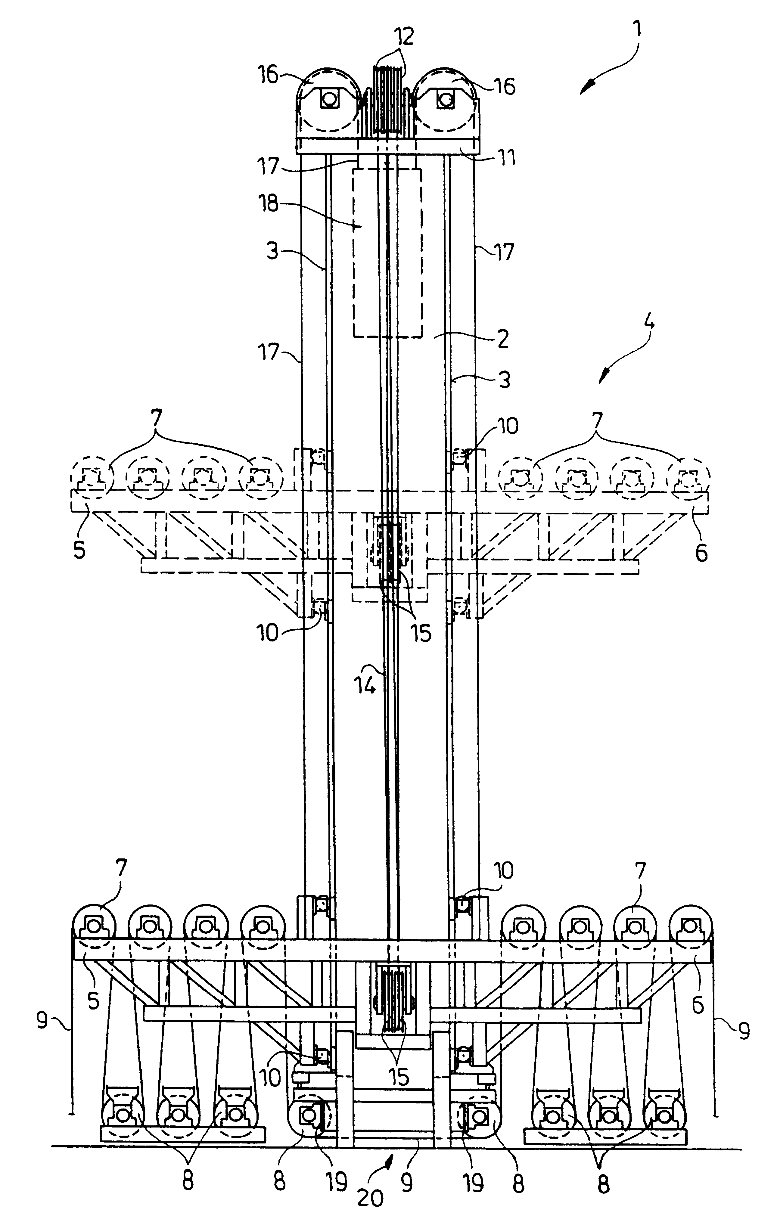 Vertical belt storage system