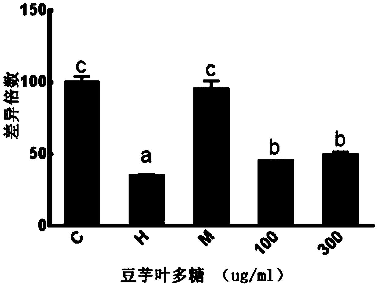 Application of blood glucose reduction of Apios americana leaf polysaccharides