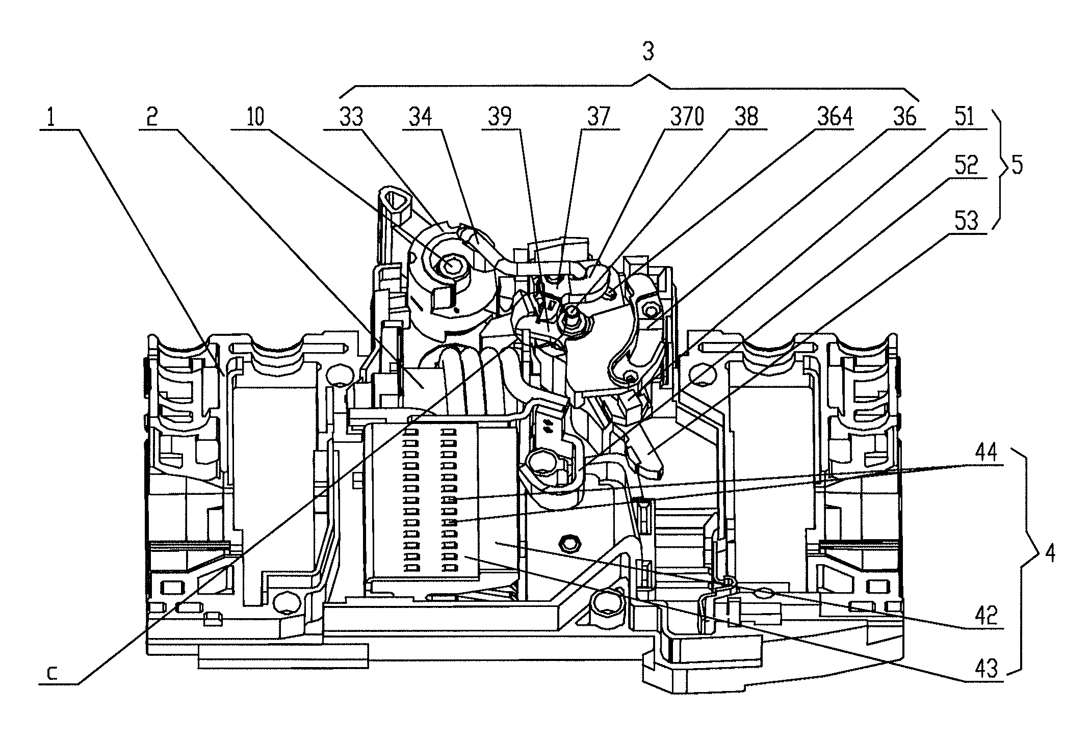 Minitype breaker with high stability