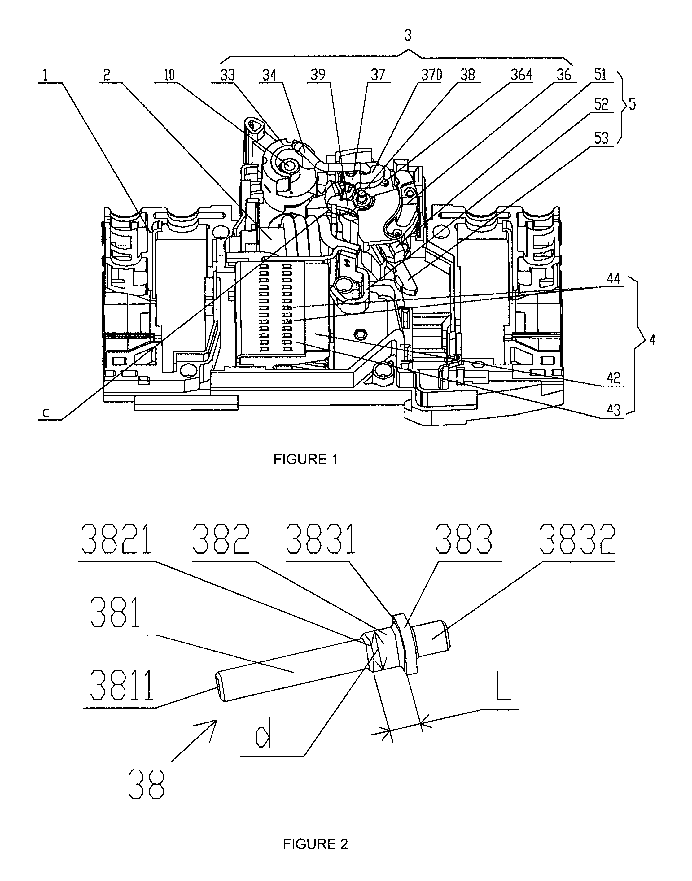 Minitype breaker with high stability