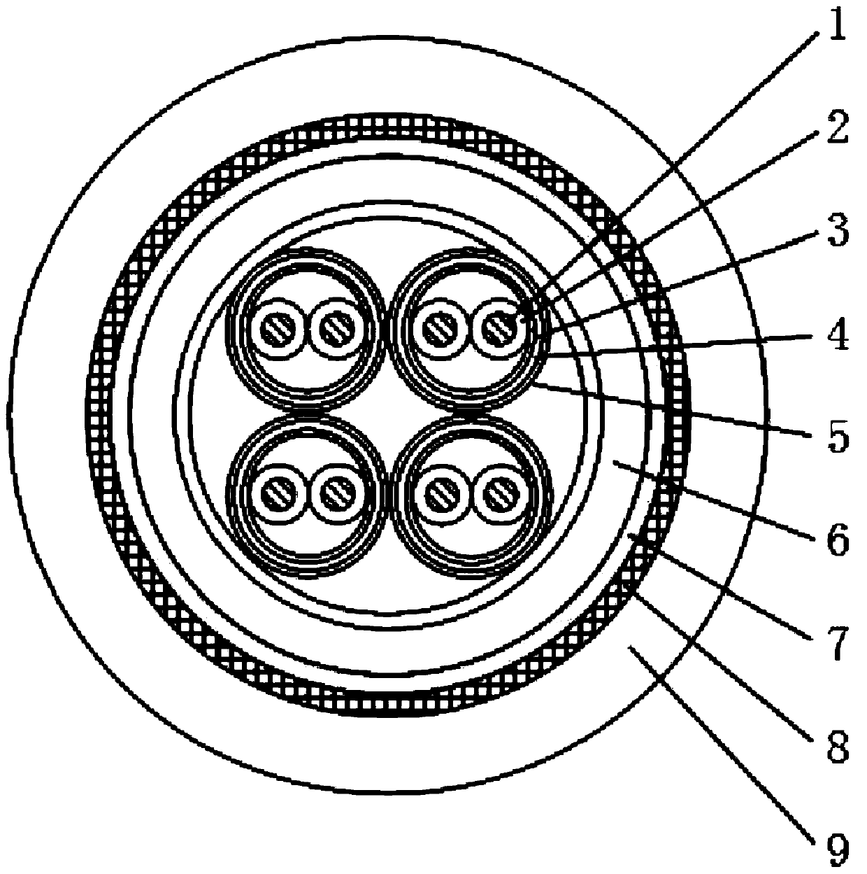 Special-purposed signal transmission cable for data center and manufacture method of cable