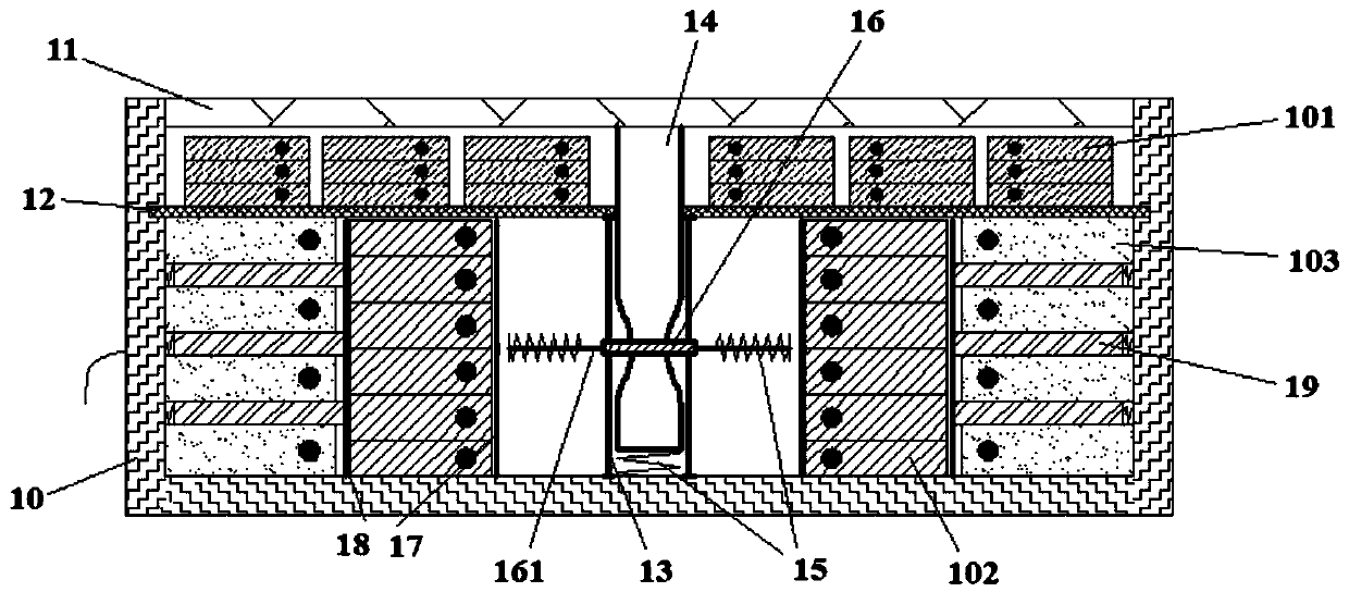 Comprehensive-mode piezoelectric power generation unit and road full cross-section synchronous power generation device