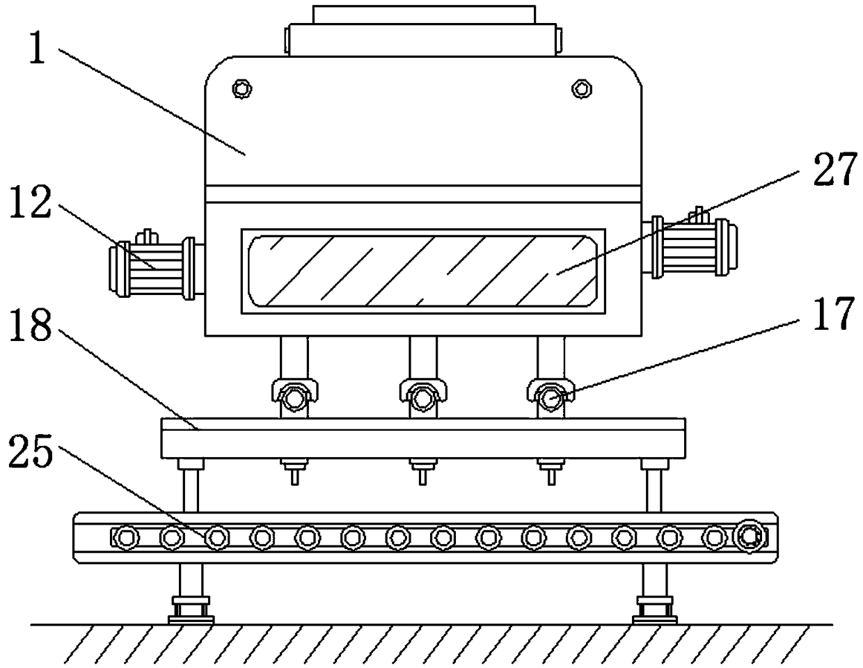 Efficient and high-precision raw material mixing conveying device for plastic production