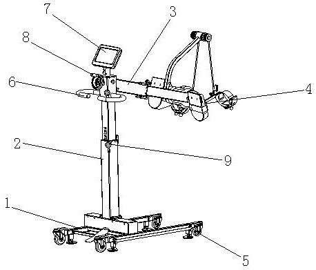 Bedside lower limb exercise rehabilitation training machine