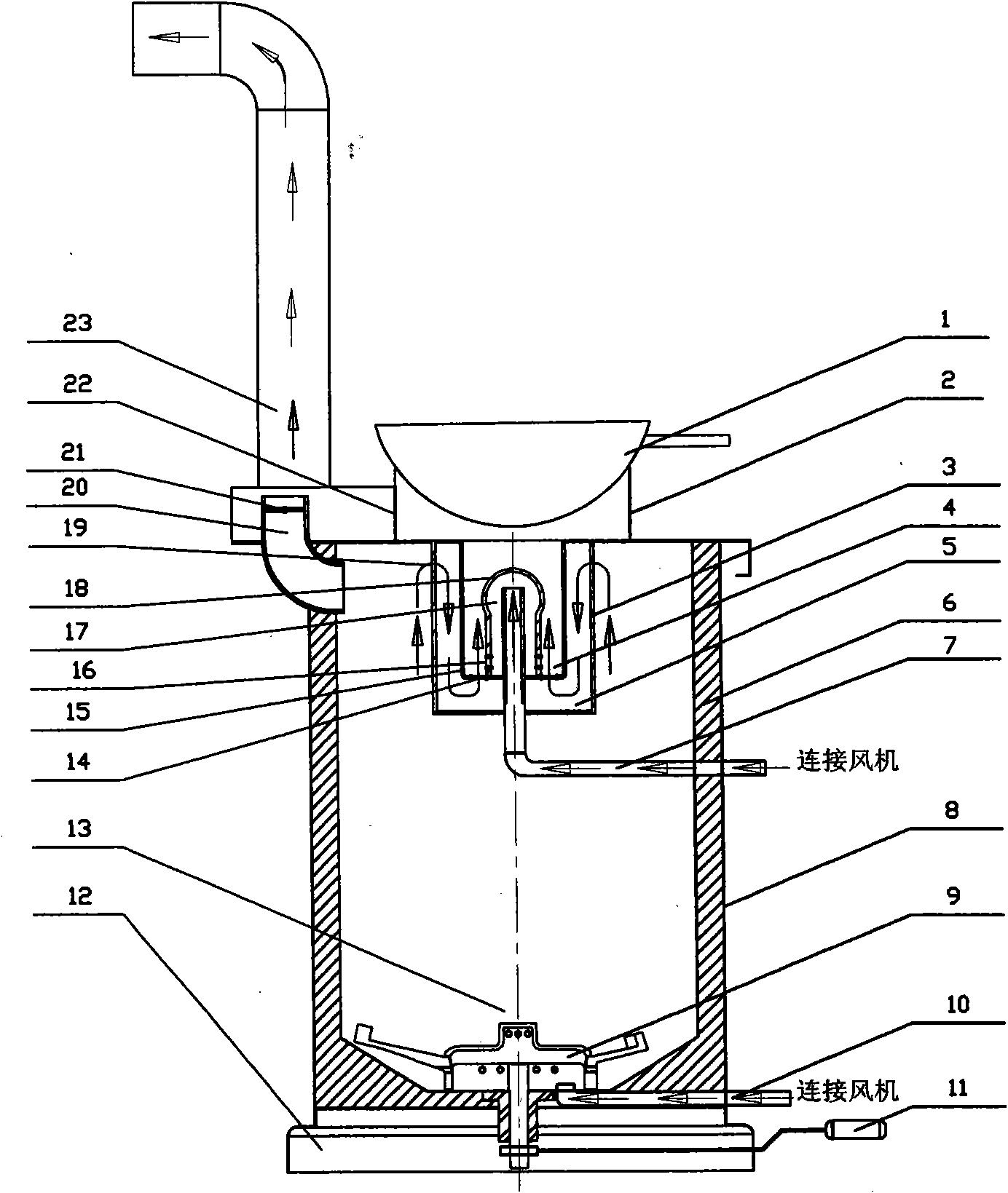 Direct-fired auto-warming biomass gasifier