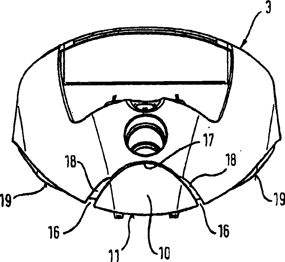 Vacuum cleaner comprising an actuating element for the cover