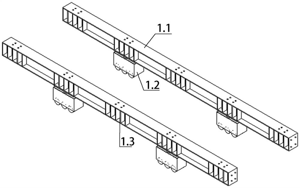 Assembly type trolley used for tunnel shield segment support and using method thereof