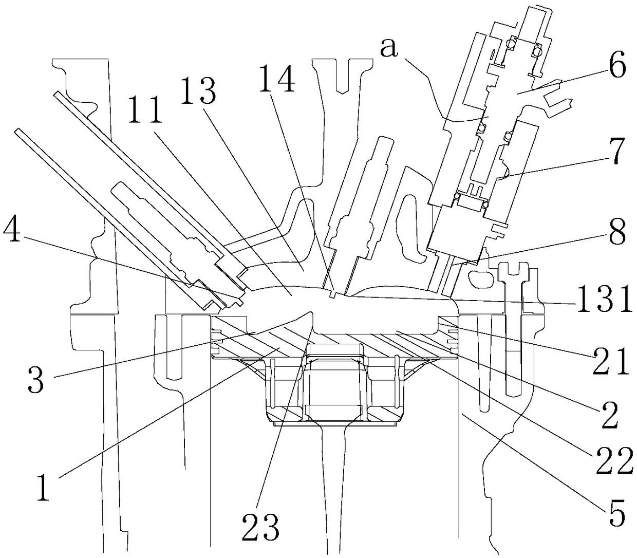 Aircraft heavy oil engine and aircraft