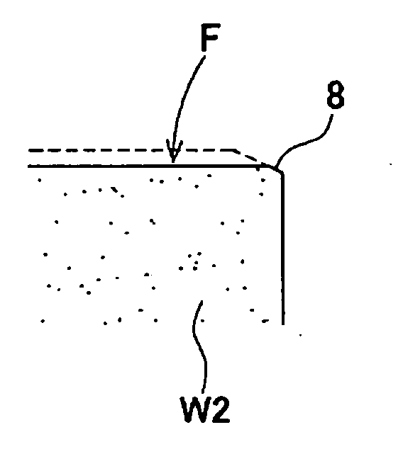 Chamfering method, forging device used in the chamfering method, and chamfered product