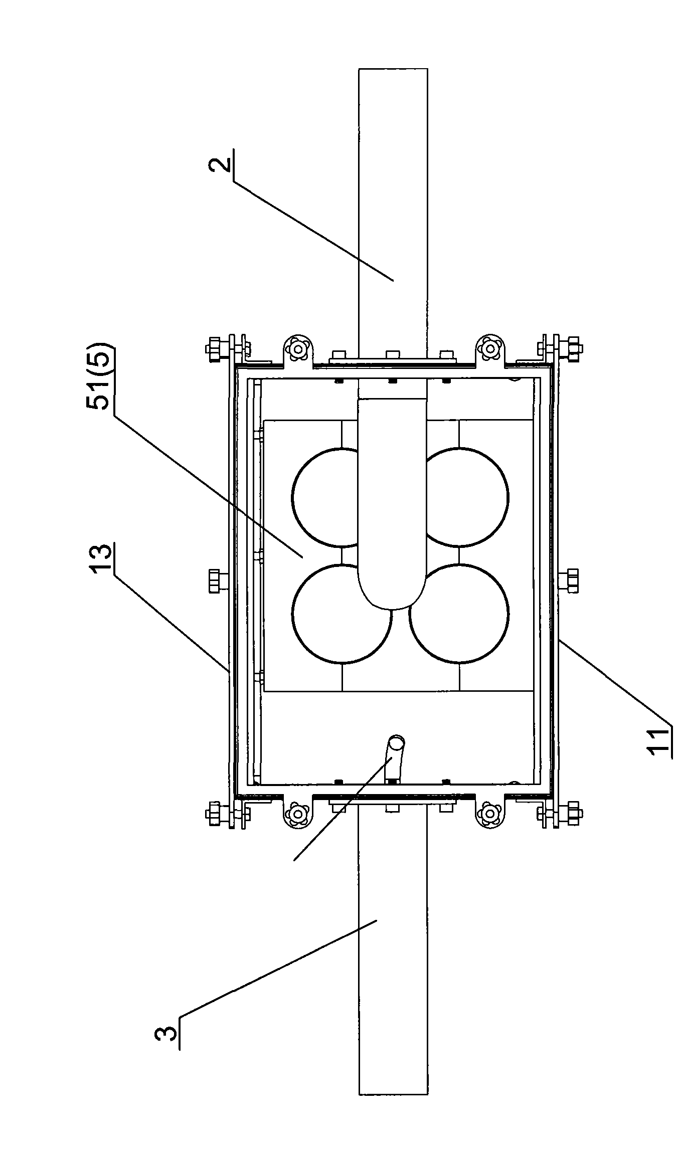 Test device for simulating influence of automobile exhaust on pavement materials