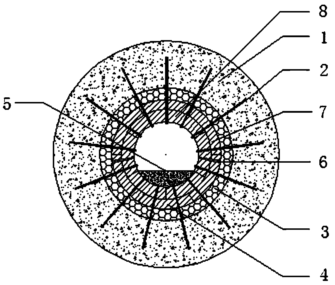 Fault-passing roadway waterproof damping and shock-resisting coupling support method