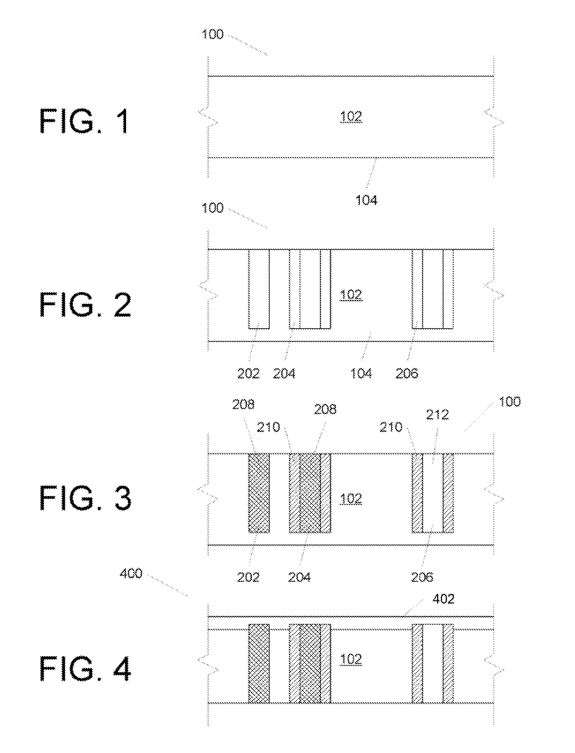 Front-end processed wafer having through-chip connections