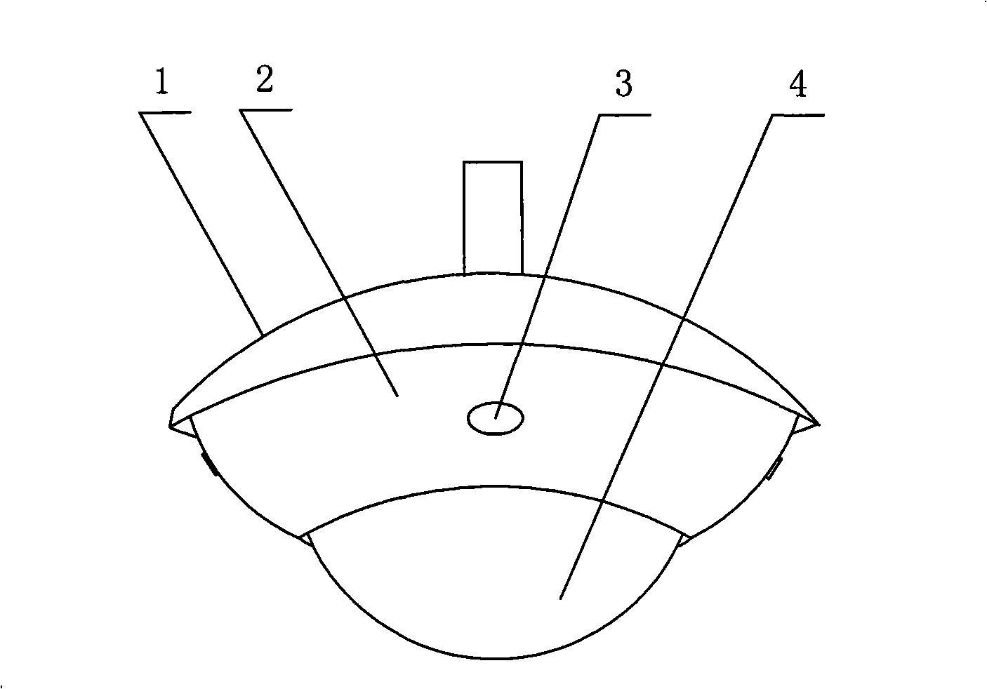 Full-view cooperative video monitoring apparatus and full-view image splicing method