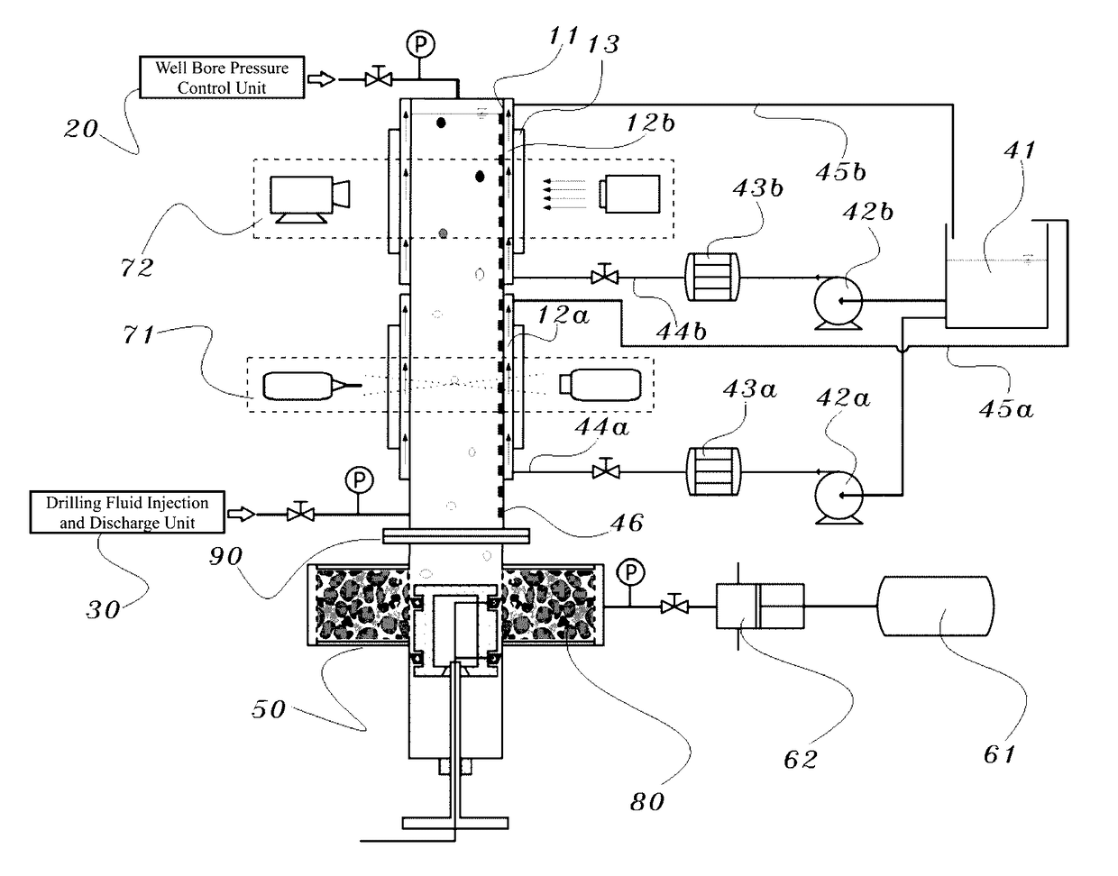 Experimental apparatus for studying gas invasion and migration mechanism in oil and gas wellbores