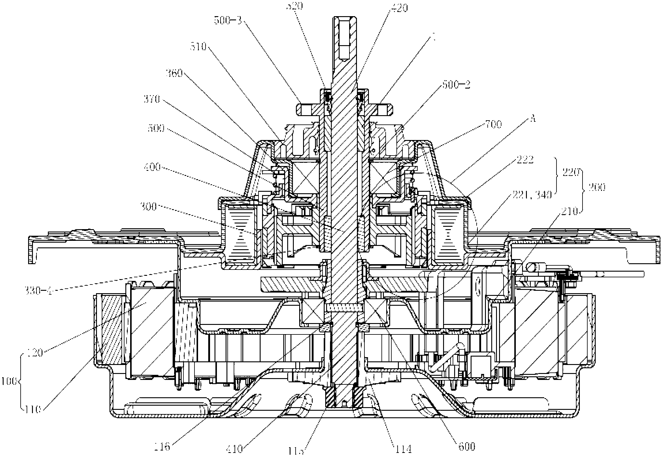 Electromagnetic coil mechanism for single-driving or dual-driving system for washing machine