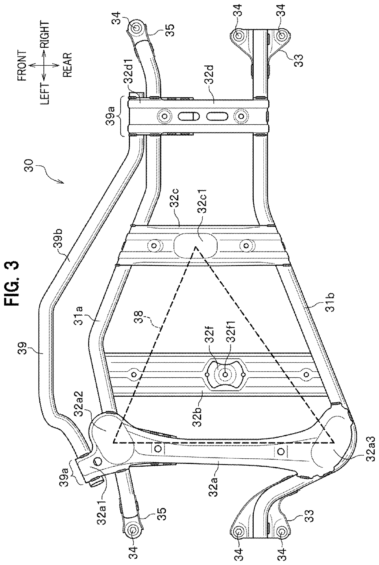 Spare tire mounting structure