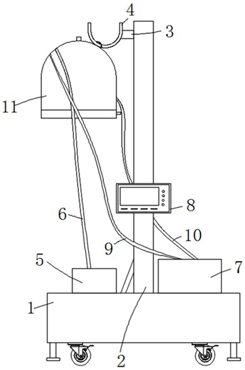 Adjustable cooling device for preventing drug-induced alopecia