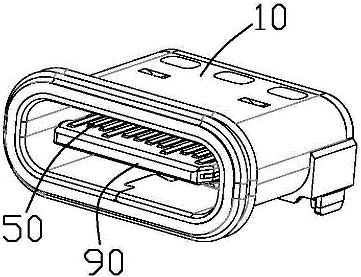 Large-current USB Type C type socket and manufacturing method thereof