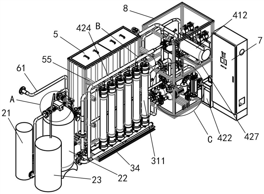 Container type drinking water treatment equipment