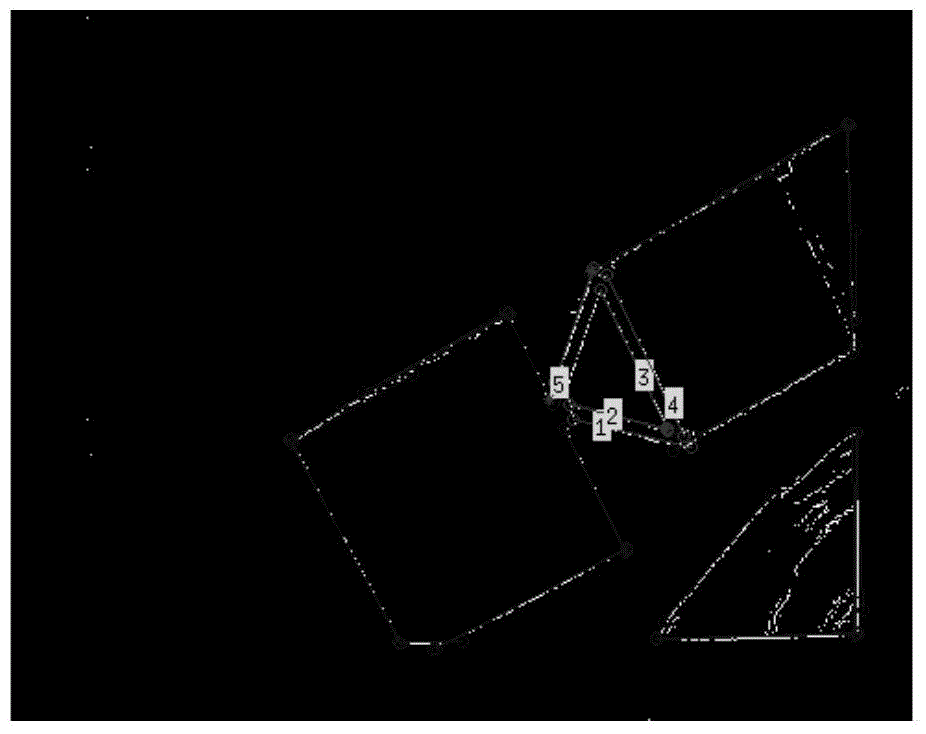 Triangular sailboard support frame identification method applicable to space non-cooperative target