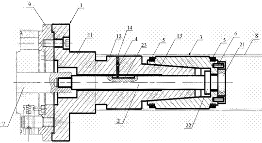 Automatic expansion core clamp for thin-walled cylinder parts