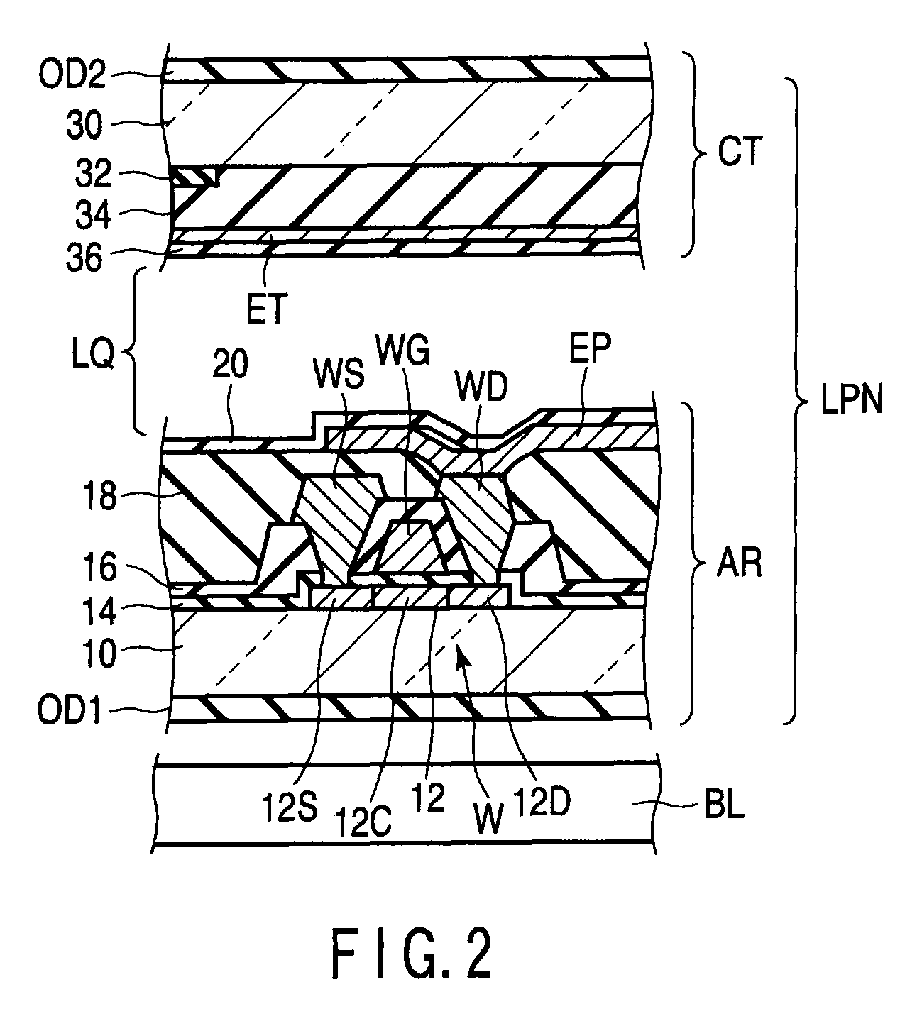 Liquid crystal display device with pixel electrode having trapezoidal shape