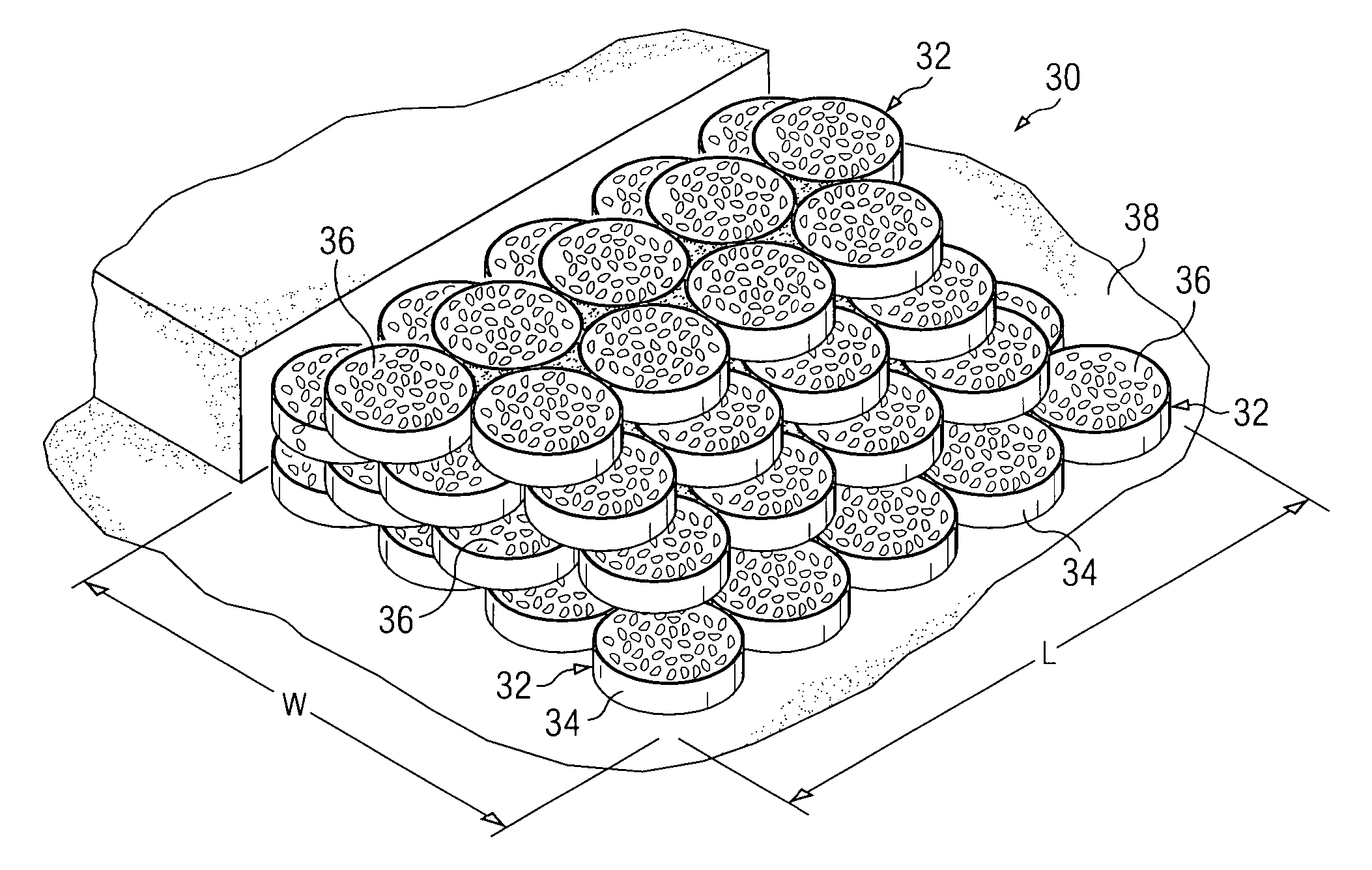 System and method for reinforcing aggregate particles, and structures resulting therefrom