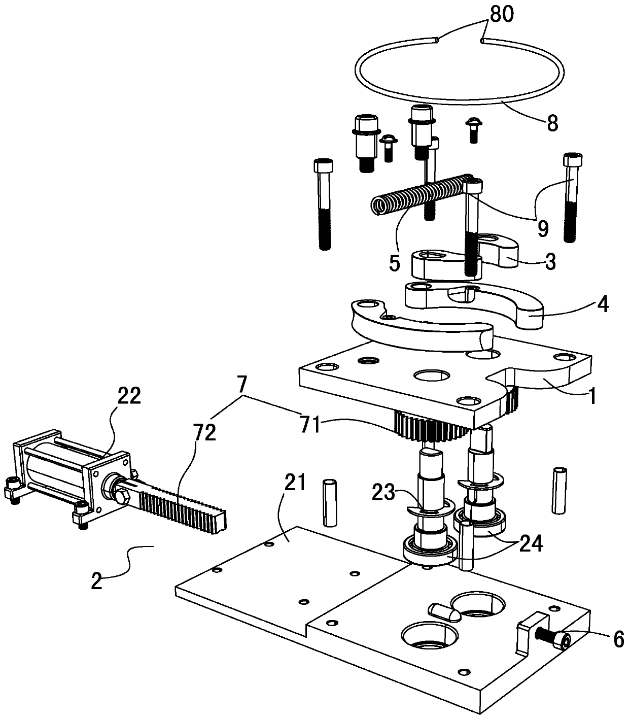 Tool and assembly method for assembling split ring and seat body