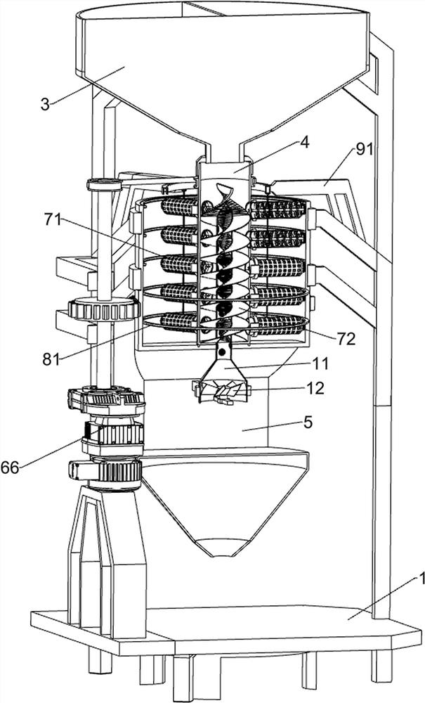 Novel material powder uniform mixing device