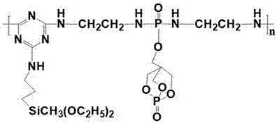 Phosphorus-nitrogen-silicon intumescent flame retardant containing triazine ring and cage structure and synthesis method of intumescent flame retardant