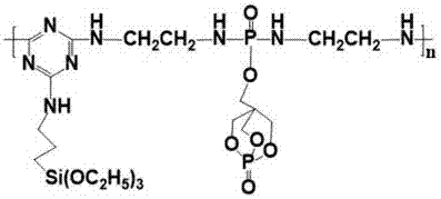 Phosphorus-nitrogen-silicon intumescent flame retardant containing triazine ring and cage structure and synthesis method of intumescent flame retardant