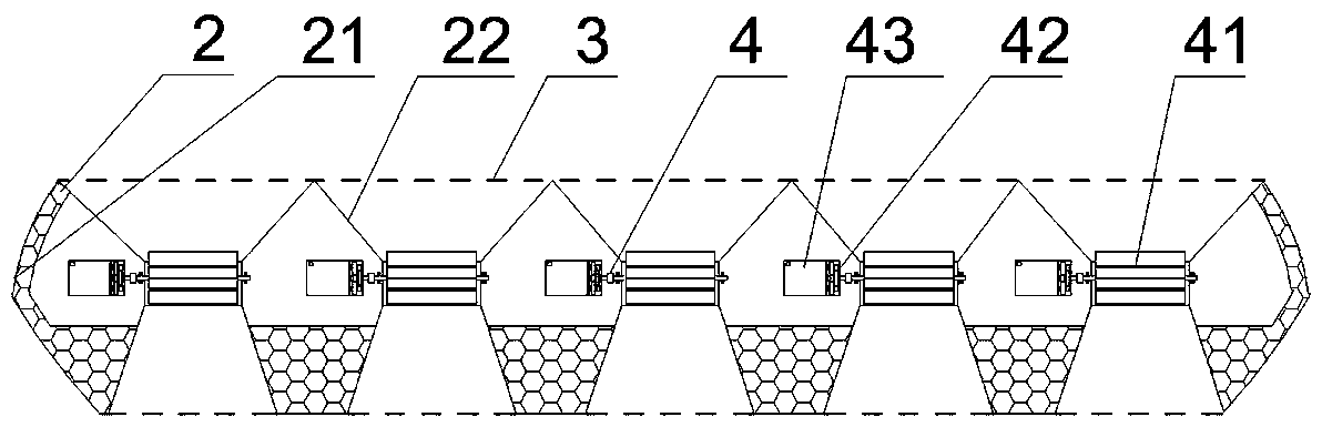 Wave-energy energy-collecting power generation device for ships