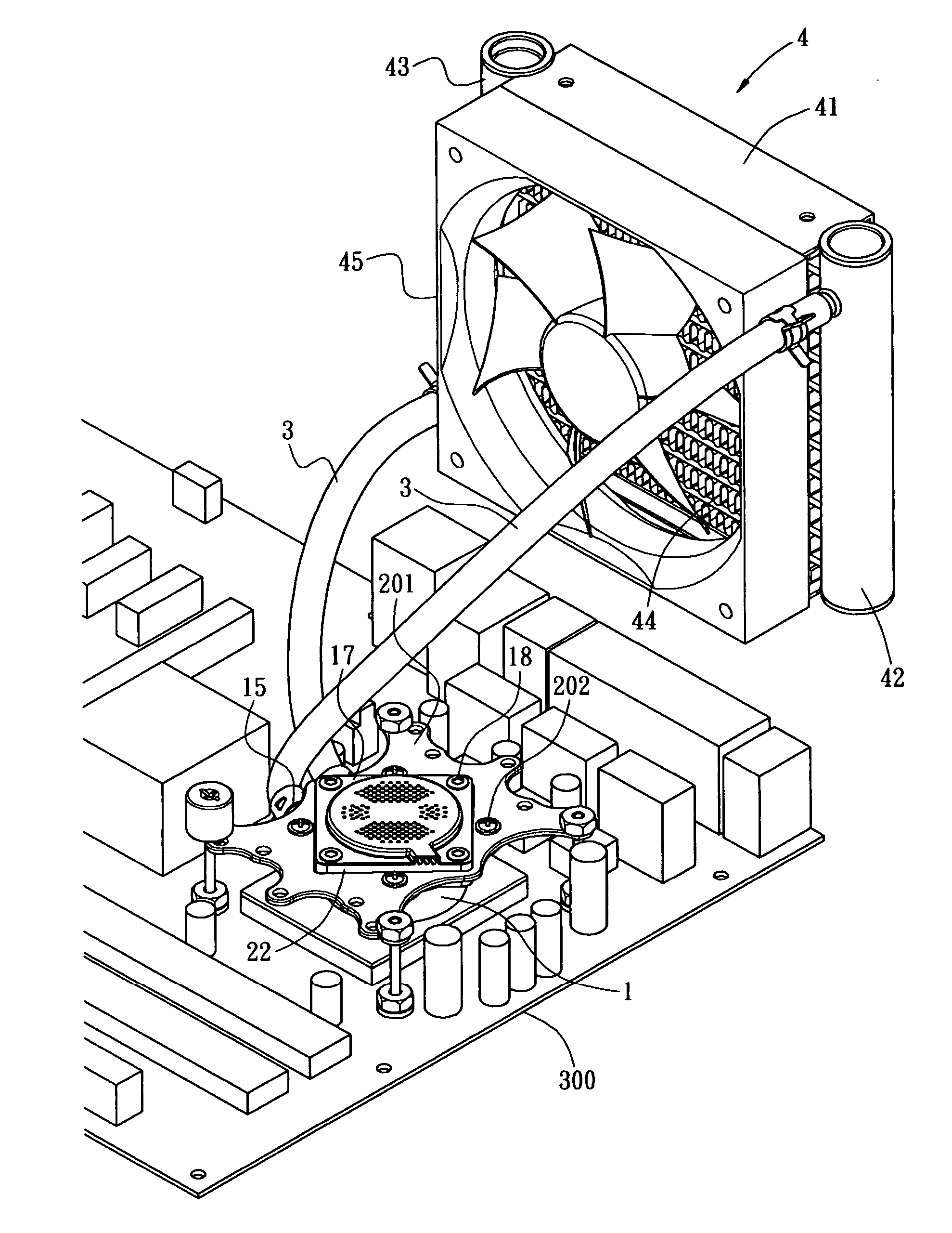 Water-cooling heat dissipation device