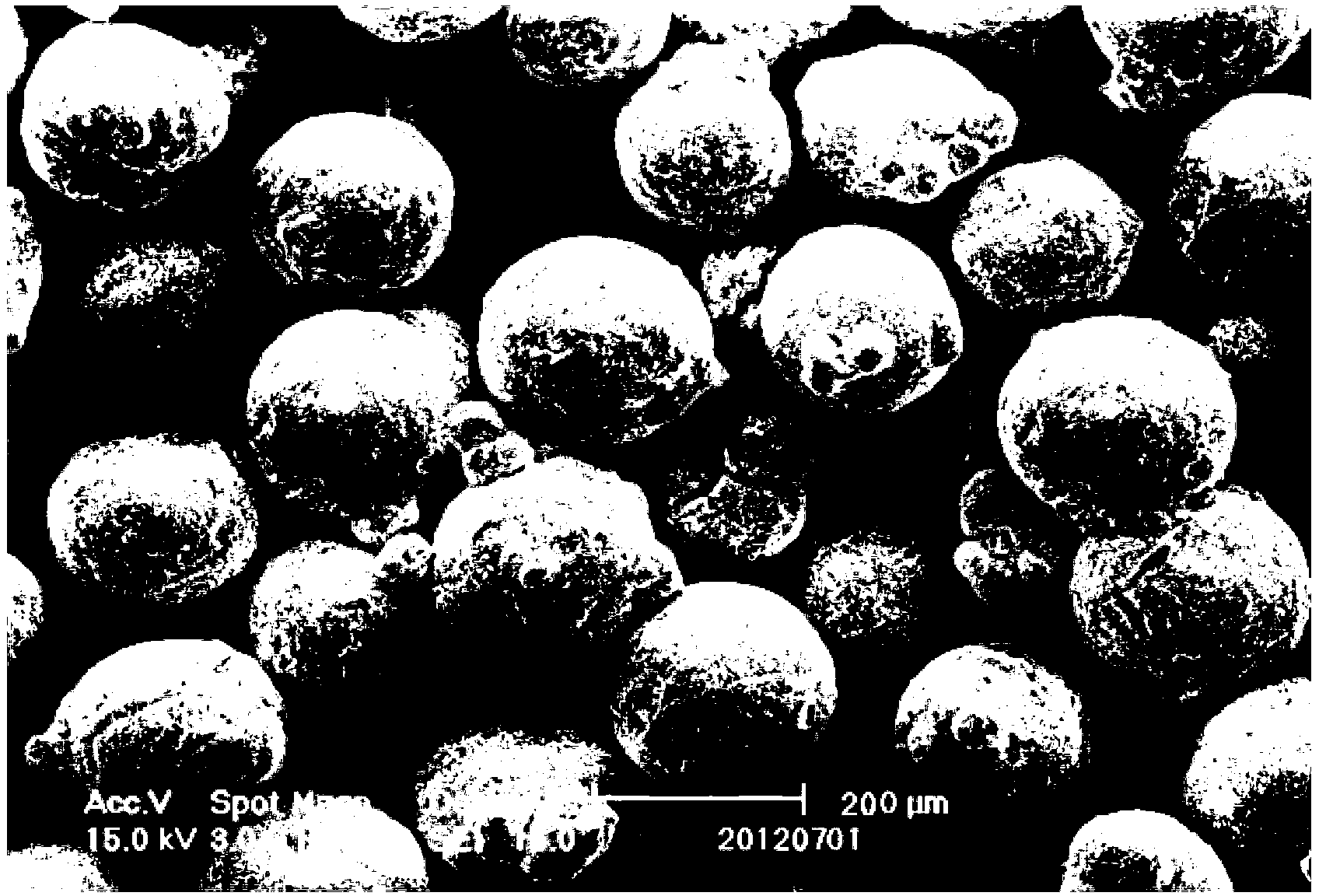 Bulky-grain rare earth carbonate and preparation method and application of carbonate