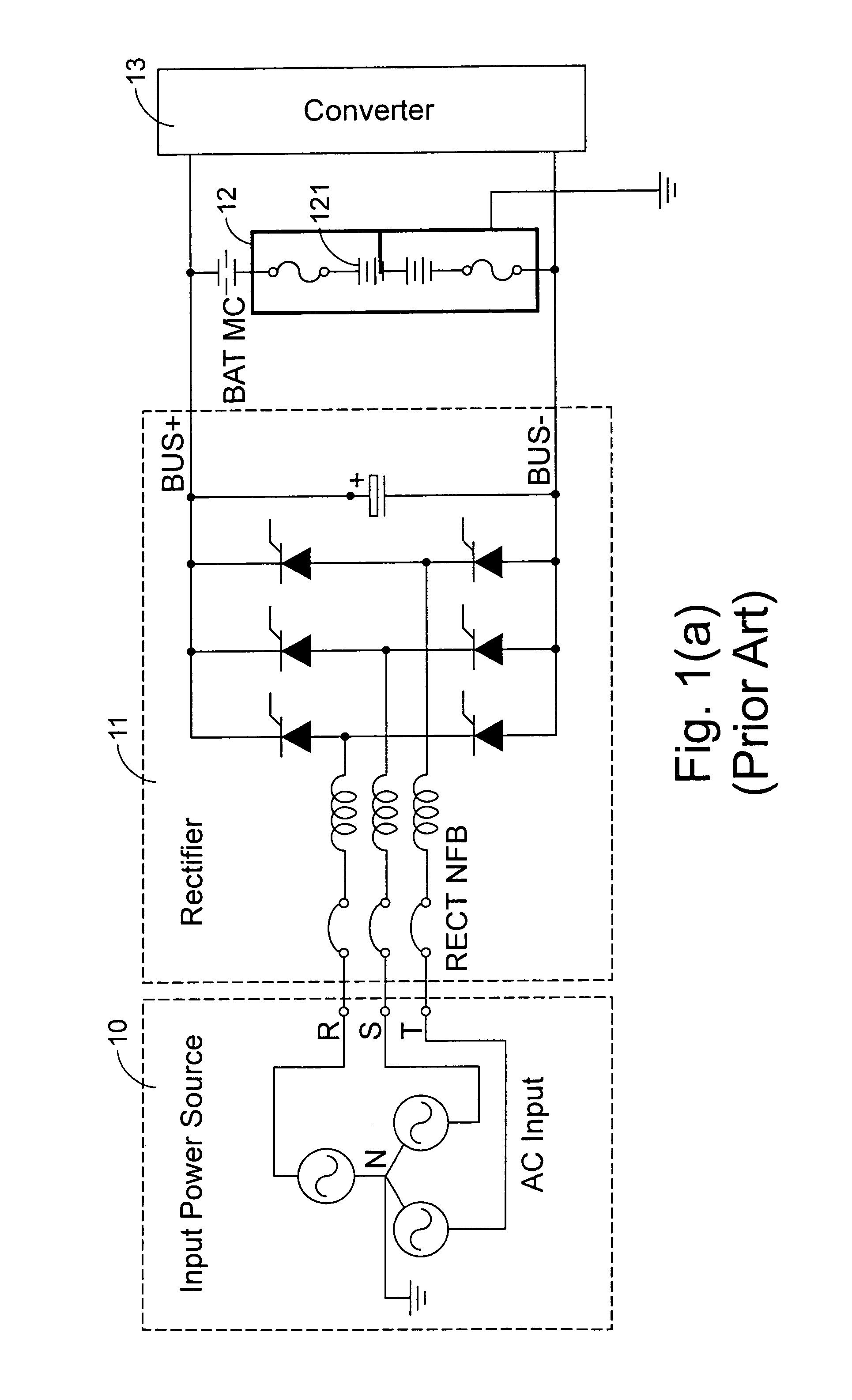 Battery ground fault detecting circuit